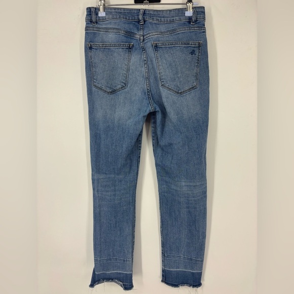 NWOT DL1961 Mara Ankle Jeans in Saratoga Wash Two-Tone Hem Blue 28 - Picture 4 of 4